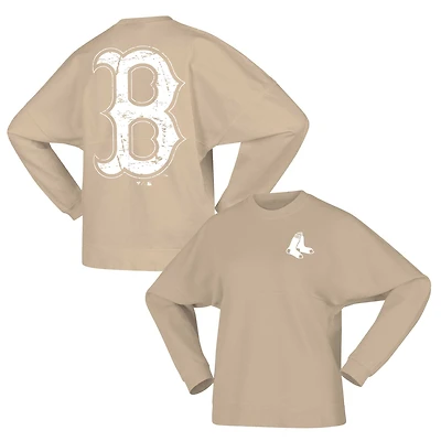 Sweat-shirt en polaire de marque Fanatics Tan Boston Red Sox pour femmes