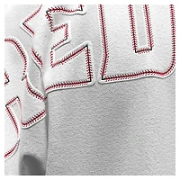 Women's Fanatics White Boston Red Sox Baseball Stitch Spirit Jersey Long Sleeve T-Shirt
