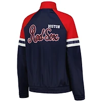 Women's G-III 4Her by Carl Banks Navy Boston Red Sox First Place Raglan Full-Zip Track Jacket
