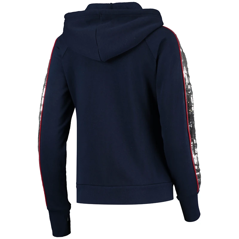Sweat à capuche zippé intégral G-III 4Her by Carl Banks Boston Red Sox Game Changer Raglan pour femme
