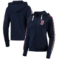 Sweat à capuche zippé intégral G-III 4Her by Carl Banks Boston Red Sox Game Changer Raglan pour femme