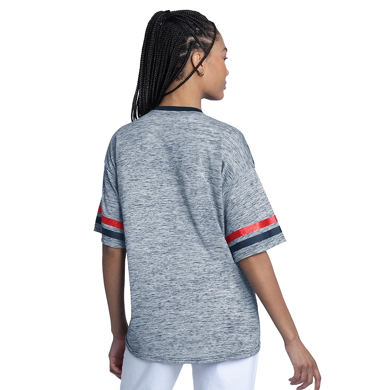 Women's G-III 4Her by Carl Banks Navy Boston Red Sox Off-Season Oversized Top