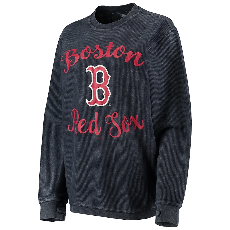 Sweat-shirt à enfiler confortable avec inscription Boston Red Sox G-III 4Her by Carl Banks pour femme, bleu marine