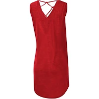 G-III 4Her by Carl Banks pour femme - Robe rouge Boston Red Sox Game Time Burnout Beach à col en V