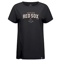 T-shirt noir Influx Team Arch pour femme de Levelwear, motif Boston Red Sox