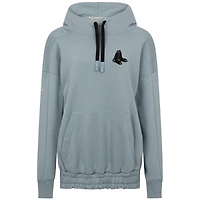 Sweat à capuche gris épaules tombantes pour femme, motif cascade des Red Sox de Boston, Levelwear