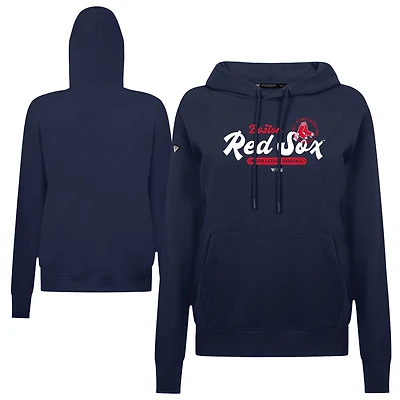 Women's Levelwear Navy Boston Red Sox Accolade Adorn Monument Pullover Hoodie