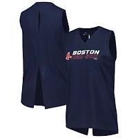 Débardeur à col en V Levelwear Boston Red Sox Paisley Chase pour femme, bleu marine