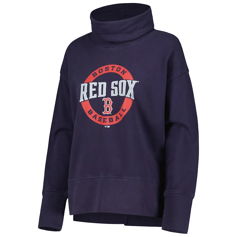 Sweat-shirt à enfiler Levelwear Boston Red Sox Sunset Farm Team pour femme, bleu marine