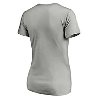 Women's Logo Athletic  Gray Boston Red Sox Official V-Neck T-Shirt