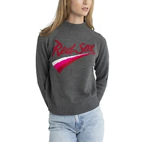 Pull Lusso gris Boston Red Sox Serena Raglan pour femmes