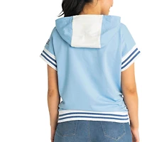 Chandail à capuchon manches courtes Mabel Tri-Blend Boston Red Sox Lusso pour femme, bleu clair