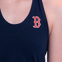 Women's Lusso Navy Boston Red Sox Noelle V-Neck Tank Top