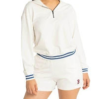 Women's Lusso  White Boston Red Sox Maeg Tri-Blend Pocket Shorts