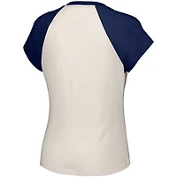 Women's Lusso  White Boston Red Sox Nikki Raglan T-Shirt