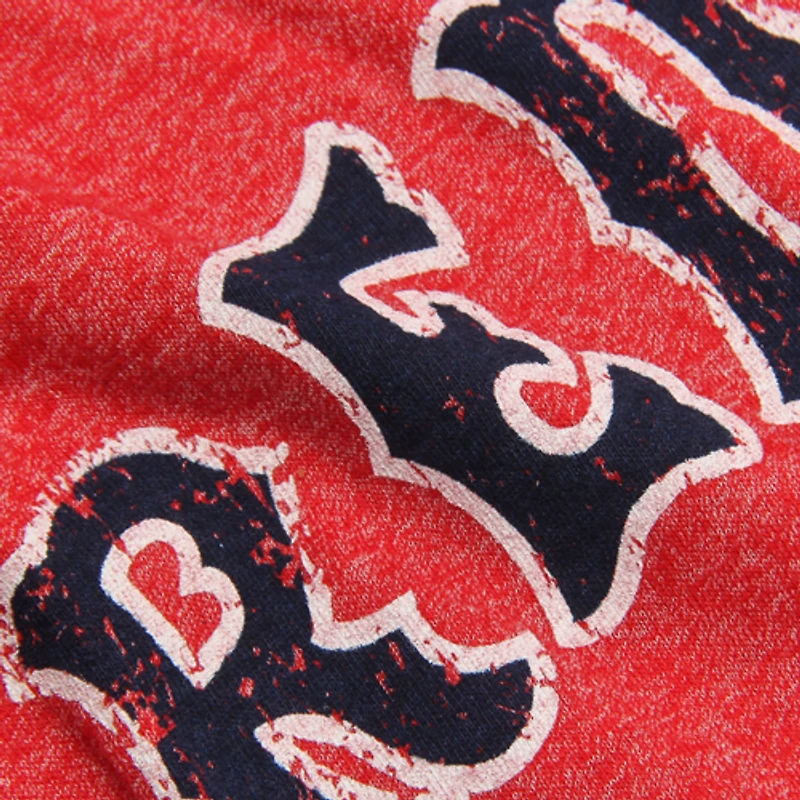 Majestic Threads pour femme David Ortiz Red Boston Sox T-shirt trois-quarts à manches raglan avec nom et numéro