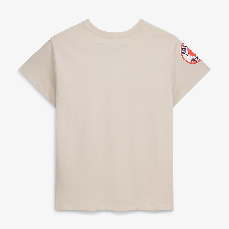 T-shirt rétro Mitchell & Ness David Ortiz crème Boston Red Sox Cooperstown pour femmes