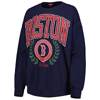 Women's Mitchell & Ness Navy Boston Red Sox Logo Lt 2.0 Pullover Sweatshirt