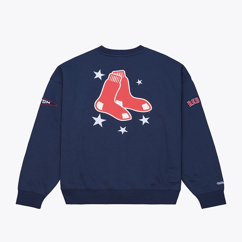 Sweat-shirt Mitchell & Ness bleu marine pour femme