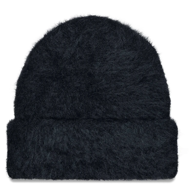 Bonnet en tricot à revers pelucheux New Era noir des Red Sox de Boston pour femme