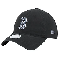 Casquette ajustable Glitz 9TWENTY Boston Red Sox noire New Era pour femme