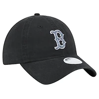 Casquette ajustable Glitz 9TWENTY Boston Red Sox noire New Era pour femme