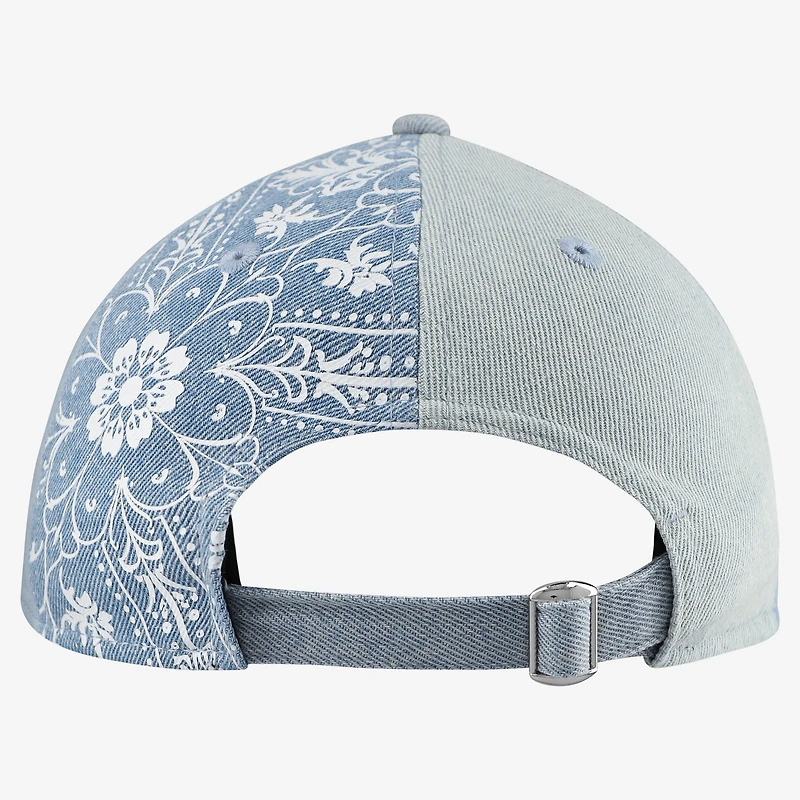 Casquette ajustable New Era Boston Red Sox Denim Patchwork 9TWENTY pour femme