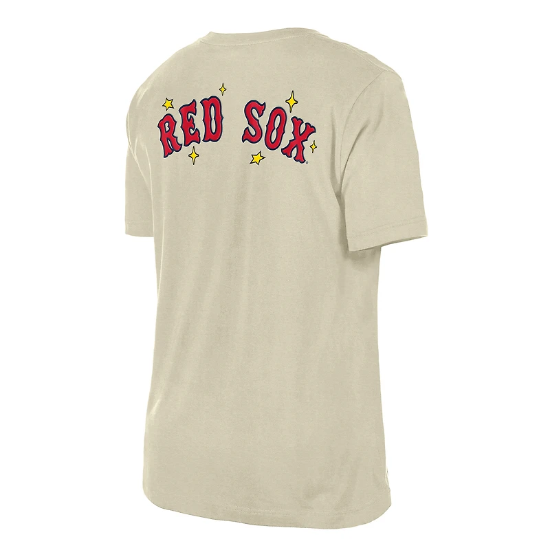 Women's New Era Cream Boston Red Sox Stars & Cap T-Shirt