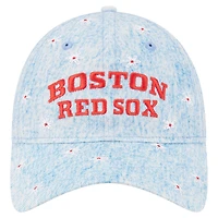 Women's New Era  Light Blue Boston Red Sox Daisy All Over 9TWENTY Adjustable Hat