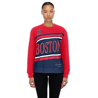 Women's New Era  Navy/Red Boston Red Sox Gameday Fleece Sweatshirt