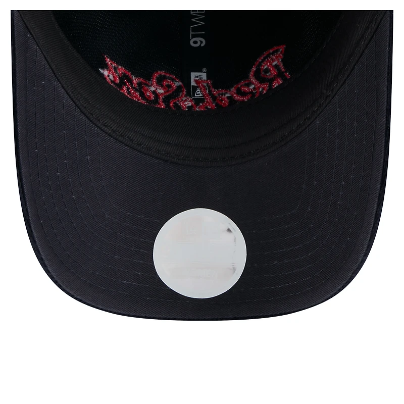 Casquette ajustable 9TWENTY en velours côtelé bleu marine des Boston Red Sox de New Era pour femme