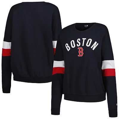 Sweat-shirt New Era bleu marine pour femmes des Red Sox de Boston Game Day Crew