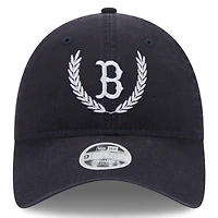 Casquette réglable New Era Boston Red Sox Leaves 9TWENTY pour femme, bleu marine