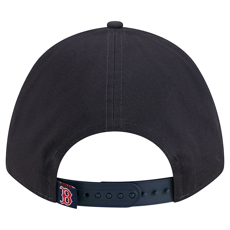 Women's New Era Navy Boston Red Sox Metallic A-Frame 9FORTY Adjustable Hat