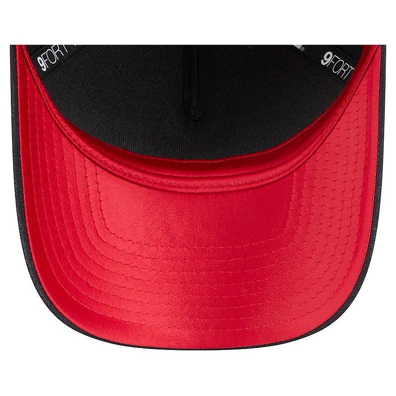 Casquette ajustable New Era bleu marine Boston Red Sox Metallic A-Frame 9FORTY pour femme