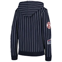Veste à fermeture éclair intégrale tri-mélange fines rayures Boston Red Sox New Era pour femme