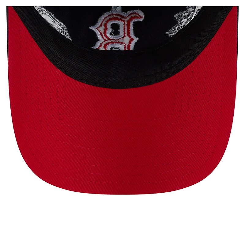 Women's New Era Navy Boston Red Sox Roses 9TWENTY Adjustable Hat