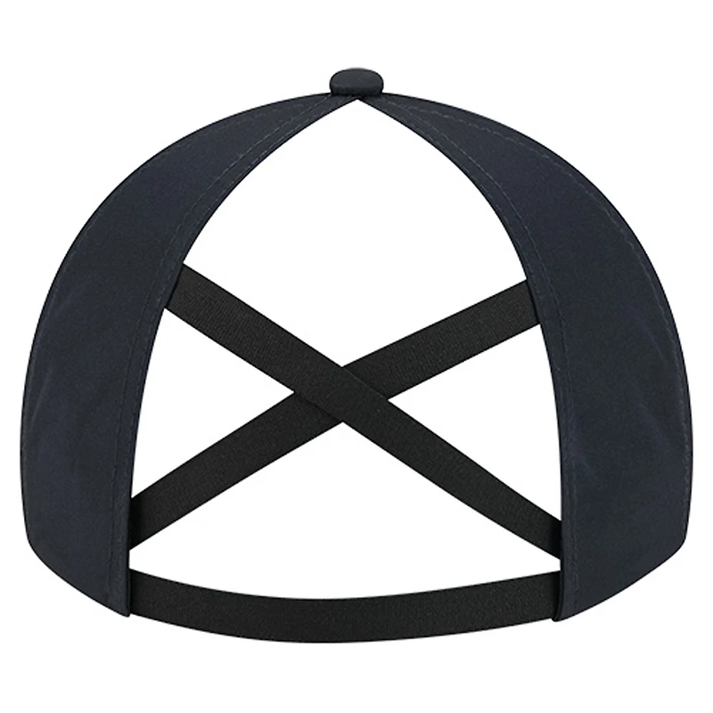 Casquette New Era 9FORTY Flex bleu marine pour femme avec queue de cheval et logo de l'équipe des Red Sox de Boston