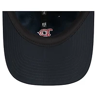 Casquette New Era 9FORTY Flex bleu marine pour femme avec queue de cheval et logo de l'équipe des Red Sox de Boston