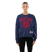 Sweat-shirt oversize New Era bleu marine pour femme, style rétro Boston Red Sox