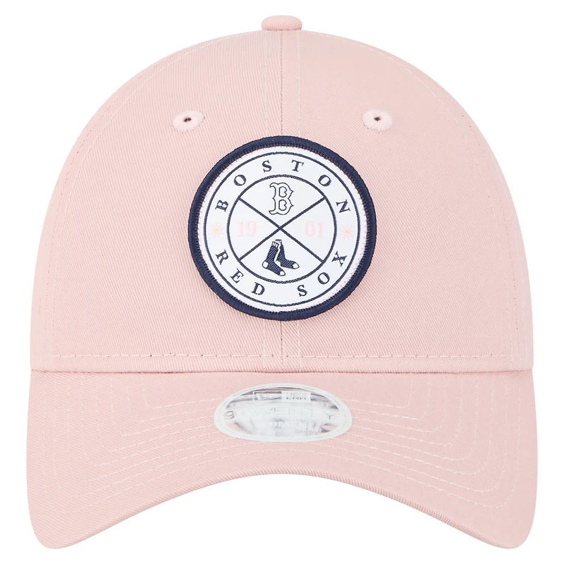 Women's New Era Pink Boston Red Sox Bloom 9TWENTY Adjustable Hat