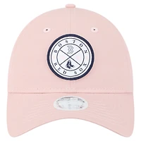 Women's New Era Pink Boston Red Sox Bloom 9TWENTY Adjustable Hat