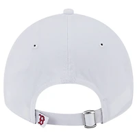 Casquette ajustable New Era blanche pour femme, fan de l'équipe des Red Sox de Boston, modèle 9TWENTY