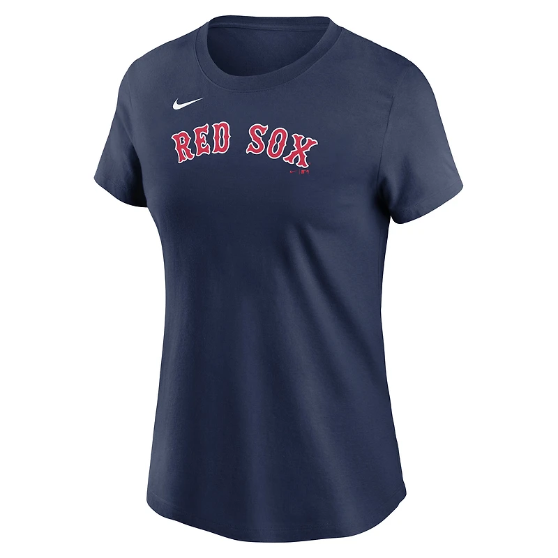 Women's Nike Alex Bregman Navy Boston Red Sox Cooperstown Collection Fuse Name & Number T-Shirt