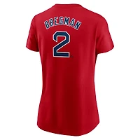 Women's Nike Alex Bregman Red Boston Sox Cooperstown Collection Fuse Name & Number T-Shirt