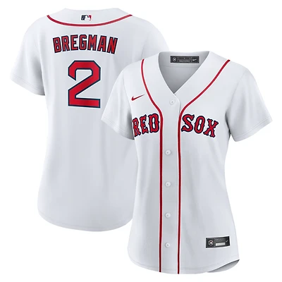Maillot réplique domicile Nike Alex Bregman blanc des Red Sox de Boston pour femme