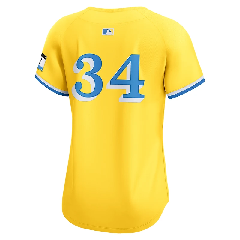 Women's Nike David Ortiz Gold Boston Red Sox City Connect Limited Jersey