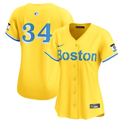 Women's Nike David Ortiz Gold Boston Red Sox City Connect Limited Jersey