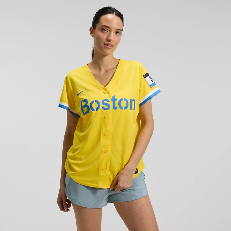 Women's Nike David Ortiz Gold Boston Red Sox City Connect Replica Player Jersey