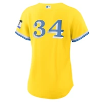 Women's Nike David Ortiz Gold Boston Red Sox City Connect Replica Player Jersey